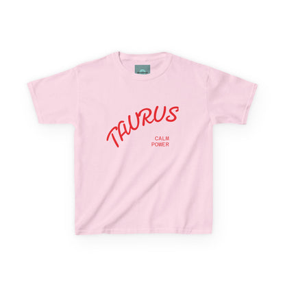 Taurus Kids Tee - Calm Power Graphic, Astrology Shirt, Zodiac Sign Gift, Birthday Apparel, Trendy Kids Wear