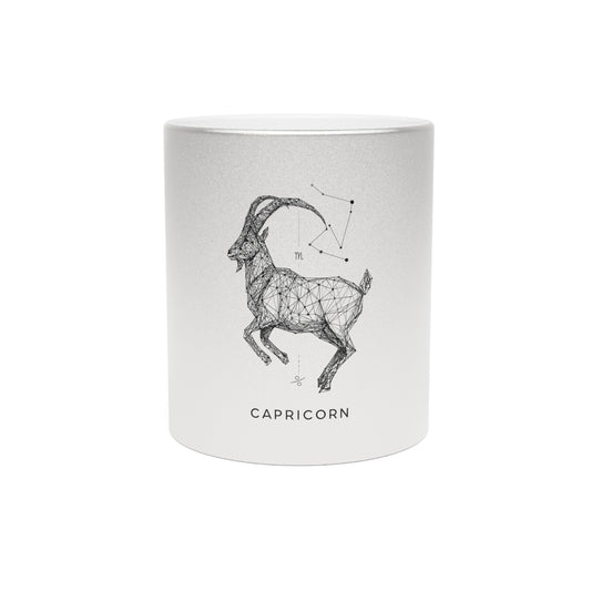 Capricorn Metallic Mug - Stylish Astrology Beverage Cup, Silver and Gold Zodiac Gift, Celestial Coffee Mug, Horoscope Lover's Present, [...]