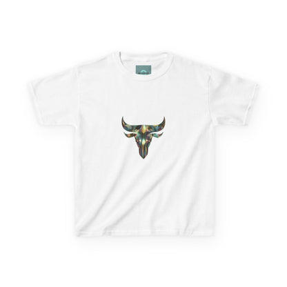 Colorful Bull Design Kids Tee - Fun T-Shirt for Young Animal Lovers, Everyday Wear, Birthday Gift, Festival Apparel, Casual Style