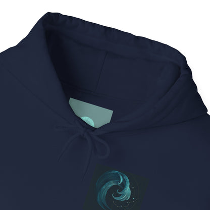 Ocean Swirl Hoodie | Unisex Heavy Blend Sweatshirt, Cozy Casual Wear, Beach Lover Gift, Graphic Hoodie, Trendy Fashion