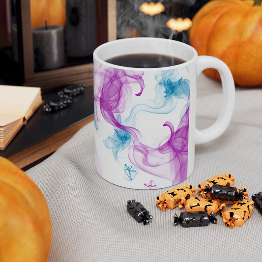 Vibrant Smoke Ceramic Mug - Artistic Coffee Cup, Unique Gift for Tea Lovers, Home Decor, Colorful Drinkware, Artistic Mug, Birthday Gift