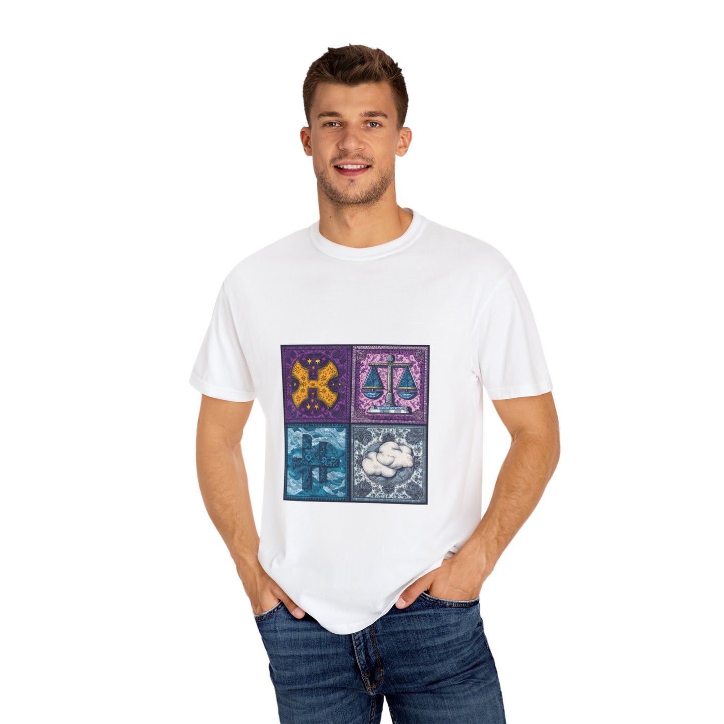 Colorful Zodiac T-shirt - Astrology Gift, Unisex Tee, Horoscope Apparel, Celestial Design, Unique Astrology Shirt