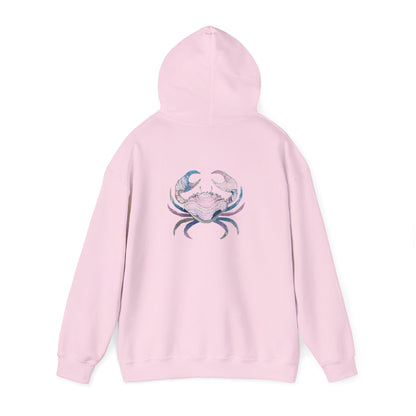Water Element Cancer Unisex Hoodie | ♋ Cozy Crab | Psychedelic Zodiac Sweatshirt
