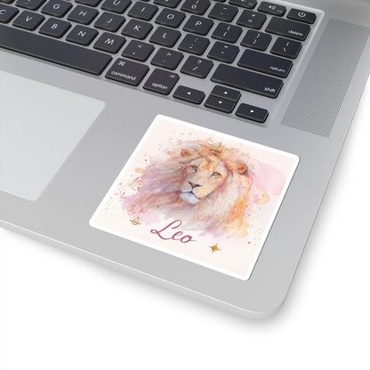 Leo Zodiac Kiss-Cut Stickers, Astrology Decor, Personality Gift, Horoscope Stickers, Zodiac Sign Art, Unique Leo Gifts