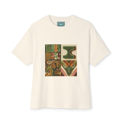 Boho Taurus Oversized Tee | Unisex Boxy T-Shirt for Astrology Lovers | Casual Vibes, Gift for Birthdays, Relaxed Fit
