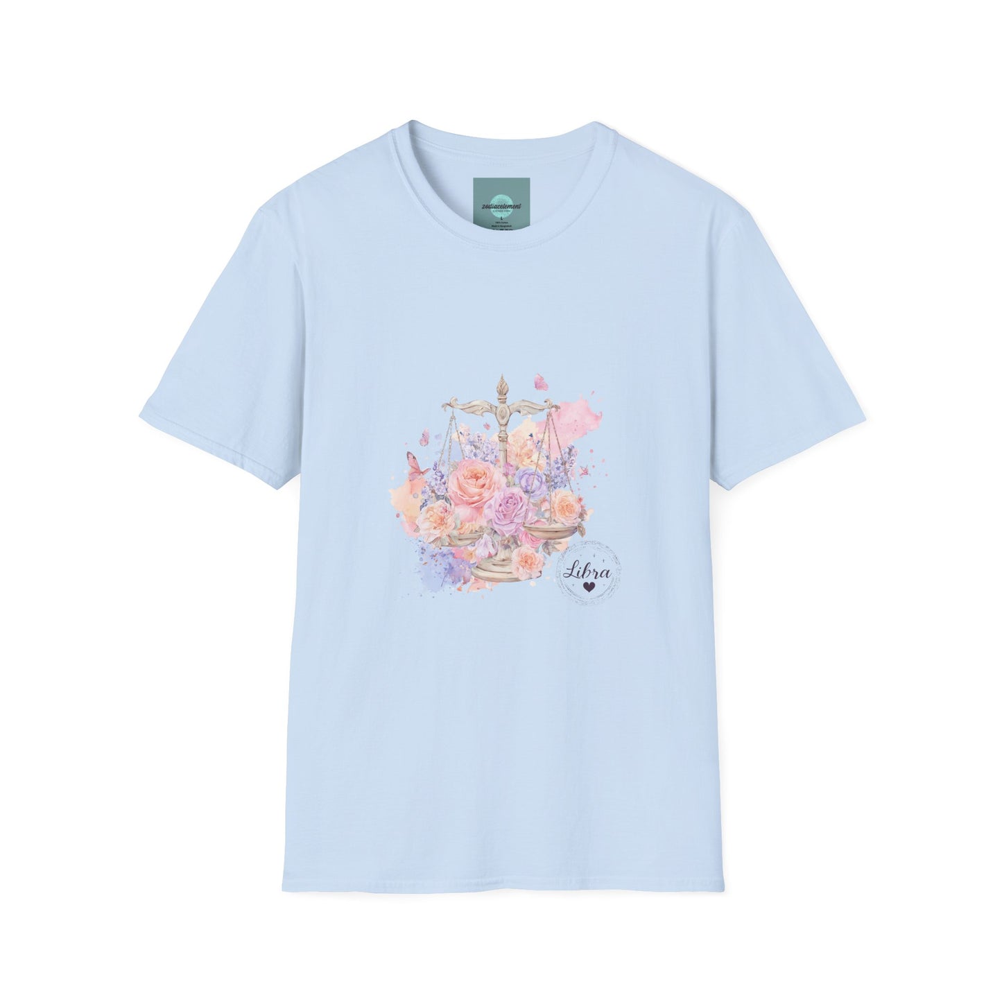 Floral Balance T-Shirt | Softstyle Tee for Nature Lovers | Great for Casual Wear, Gifts, and Celebrations