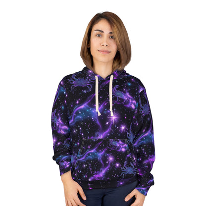 Water Element Cancer Hoodie | ♋ Cosmic Crab | Psychedelic Galaxy Pullover
