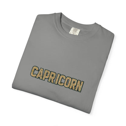 Capricorn Garment-Dyed T-Shirt, Zodiac Sign Tee, Astrology Gift, Unisex Shirt, Birthday Gift, Casual Wear