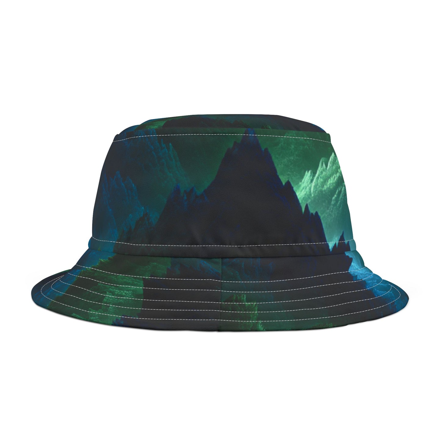 Earth Element Mountain Bucket Hat | Taurus Virgo Capricorn | Psychedelic Nature Design