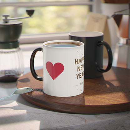 Happy New Year 2026 Magic Mug — Personalized Celebration Coffee Cup
