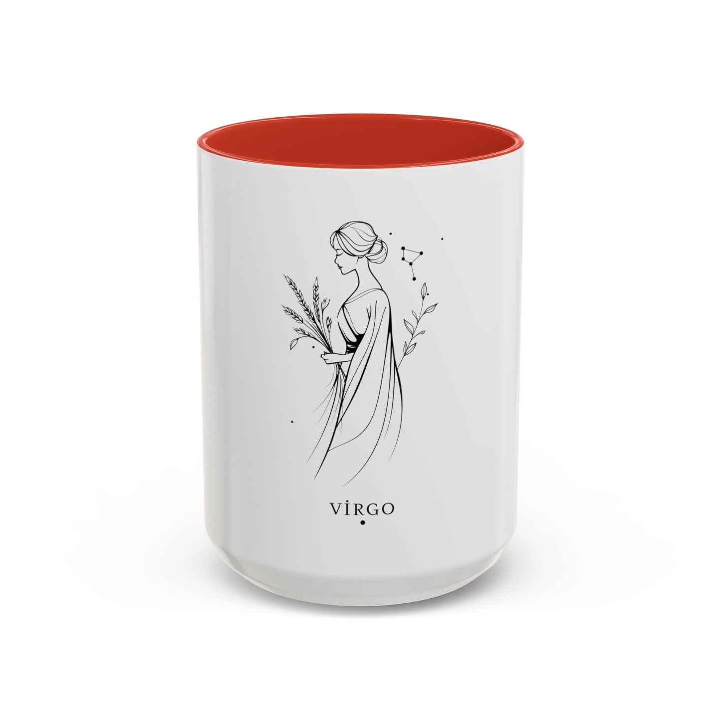 Virgo Zodiac Accent Coffee Mug - Personalized Gift for Astrology Lovers, Unique Home Decor, Birthday Surprise, Coffee Lover's Gift