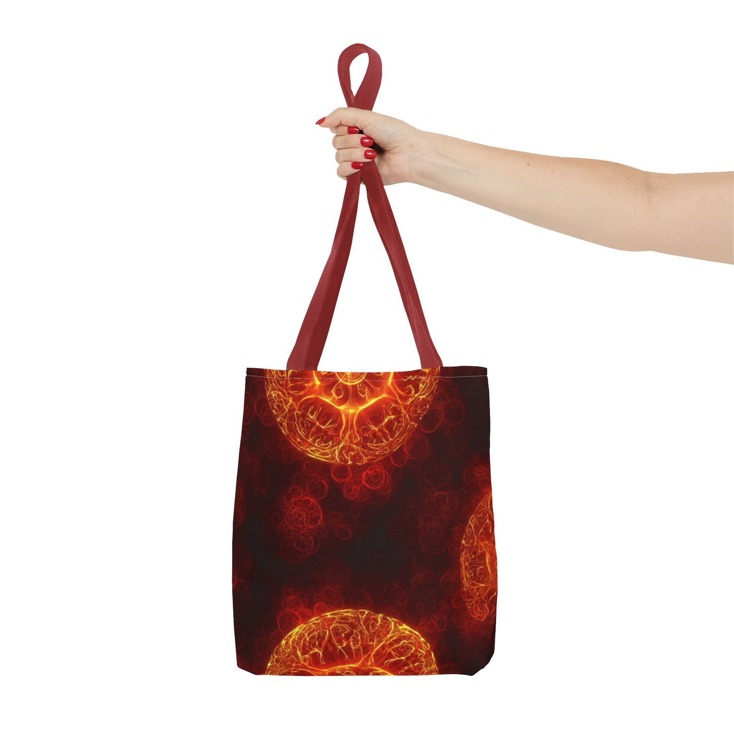 Fiery Abstract Tote Bag, Bohemian Style Bag, Unique Art Tote, Summer Beach Bag, Gift for Her
