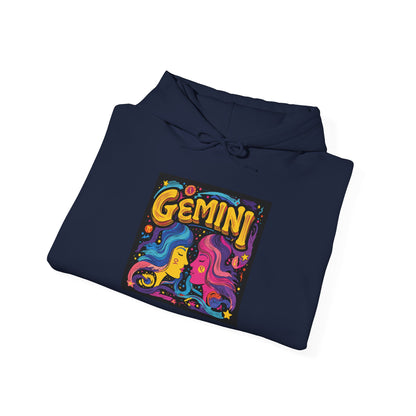 Gemini Zodiac Hoodie, Unisex Astrology Sweatshirt, Star Sign Gifts, Colorful Astrology Pullover, Birthday Gift for Geminis, Celestial Style