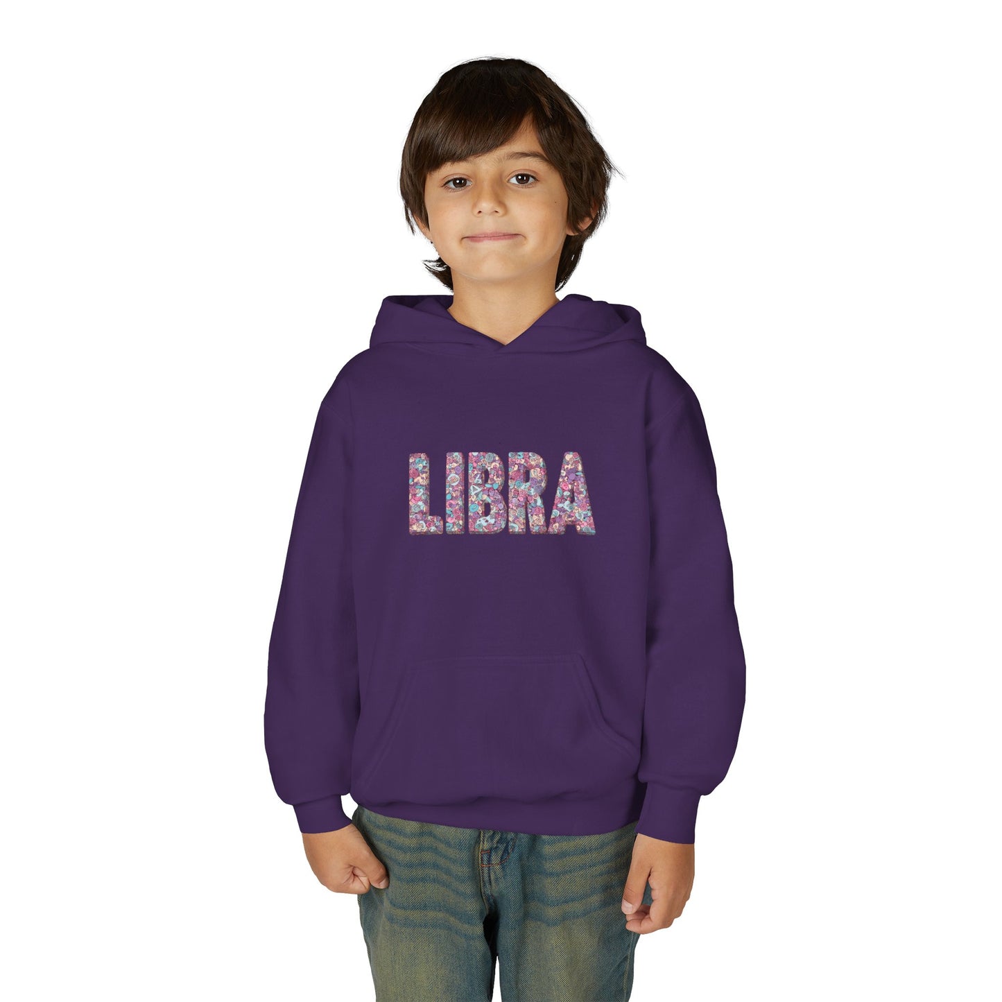 Libra Zodiac Youth Hooded Sweatshirt, Astrology Gift, Birthday Apparel, Trendy Hoodies, Libra Kids Clothing, Astrology Lover Sweatshirt