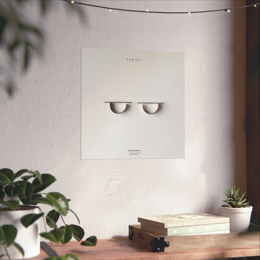 Fine Art Poster — Gemini Minimalist 3D Shadow Study