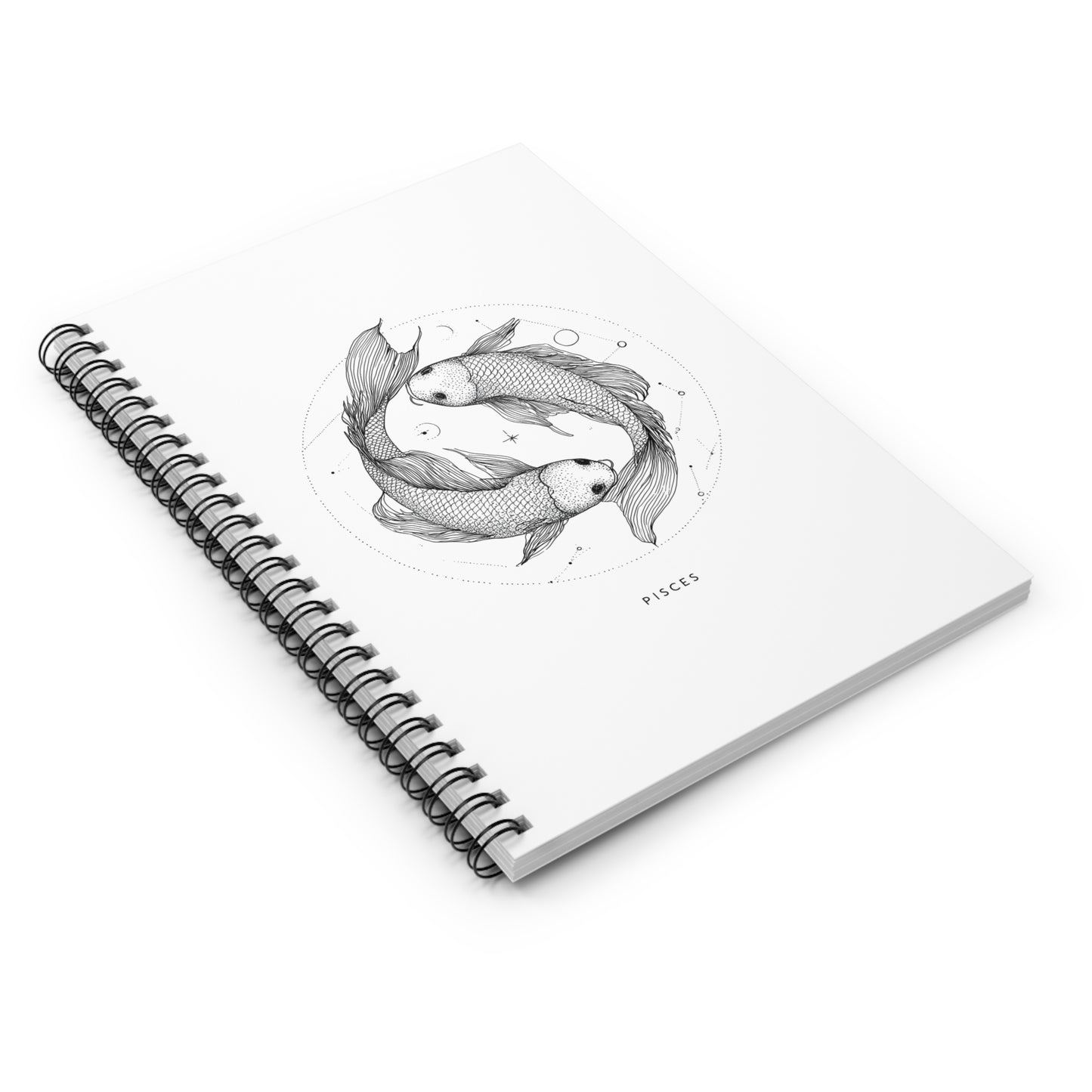 Pisces Spiral Notebook - Ruled Line, Zodiac Journal, Astrology Gift, Creative Writing, Note-Taking, Birthday Present