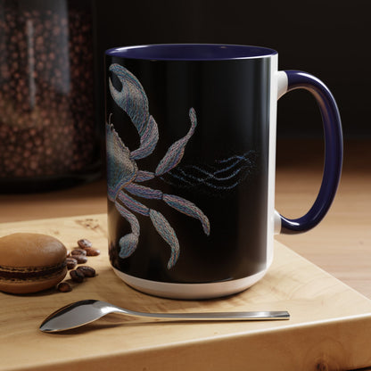 Water Element Cancer Mug | ♋ Cosmic Crab | Psychedelic Coffee Cup