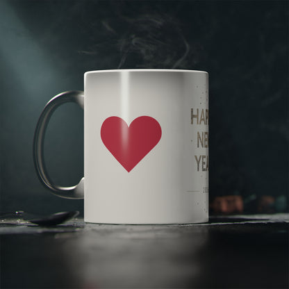 Happy New Year 2026 Magic Mug — Personalized Celebration Coffee Cup