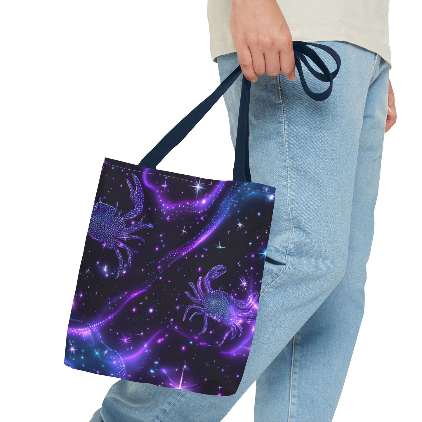 Water Element Cancer Tote Bag | ♋ Cosmic Crab | Psychedelic Shopping Bag
