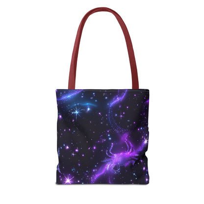 Water Element Cancer Tote Bag | ♋ Cosmic Crab | Psychedelic Shopping Bag