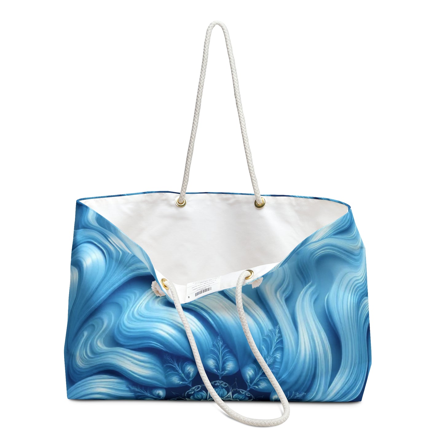 Water Element Blue Swirl Weekender Bag - Elemental Flow Travel Tote, Aquatic Energy Gift, Celestial Ocean Design