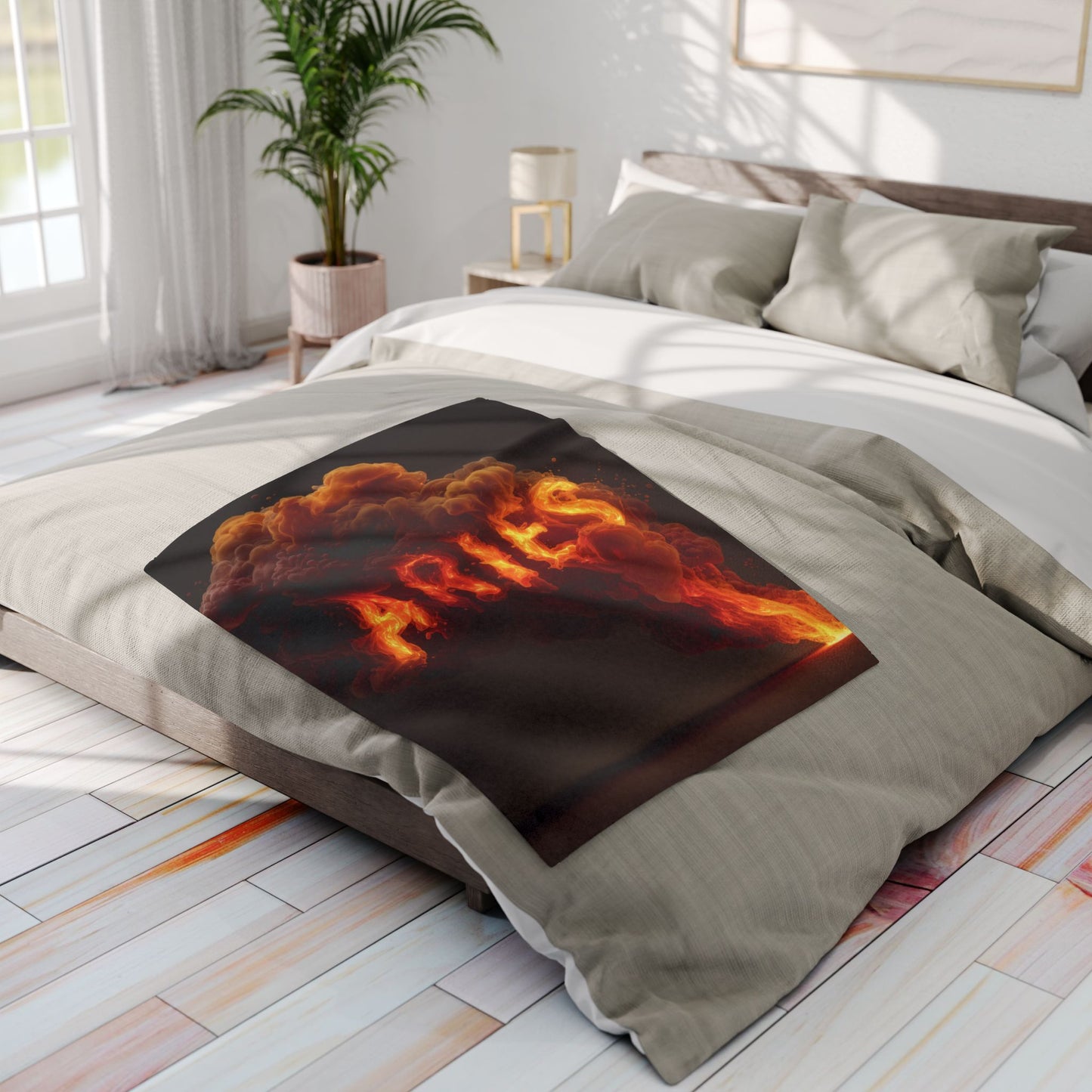 Fire-Fueled Aries Fleece Blanket, Cozy Throw Blanket for Astrology Lovers, Perfect Gift for Aries Zodiac Sign