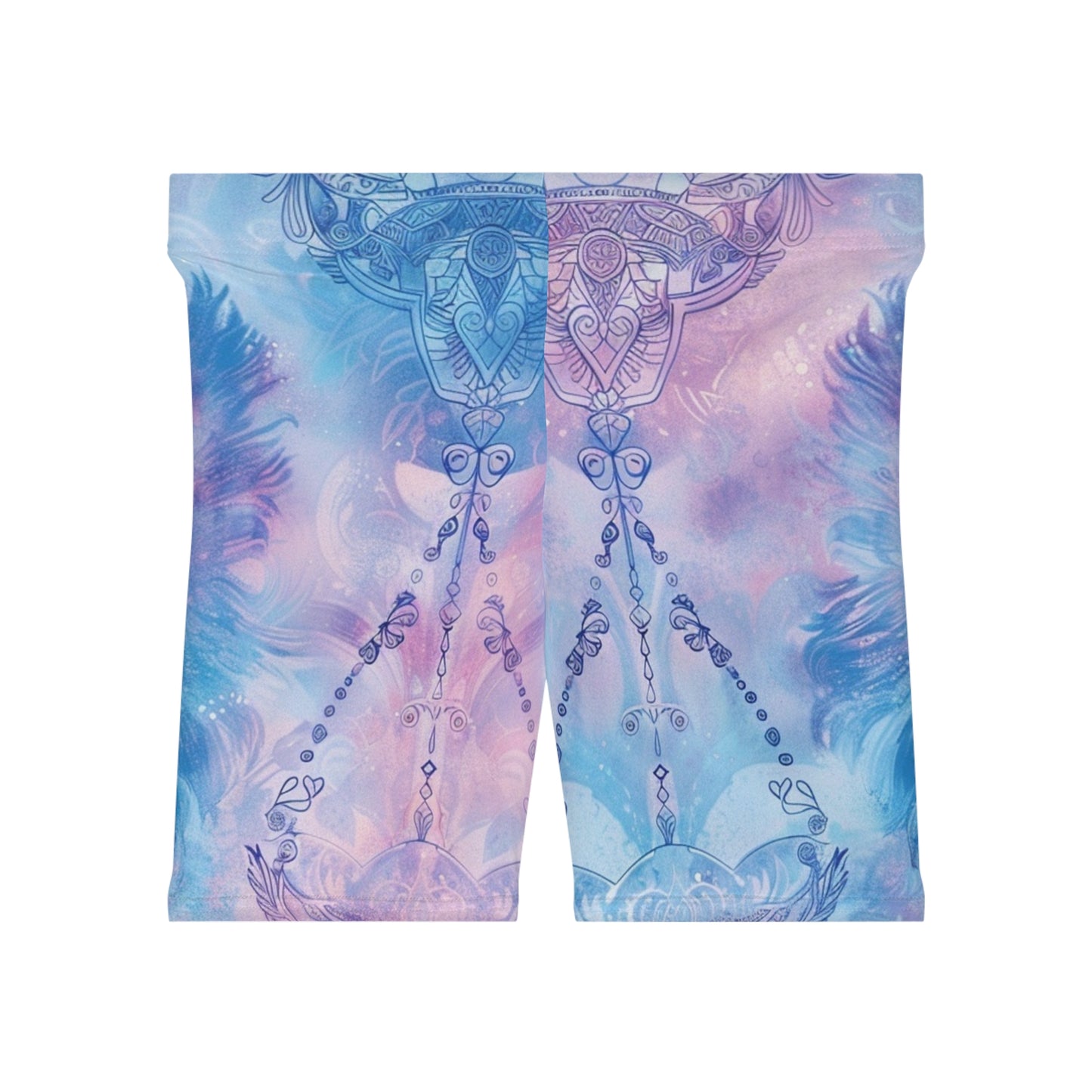 Libra Air Element Women's Biker Shorts - Zodiac Harmony Athletic Wear, Astrology Fitness Gift, Celestial Balance Design