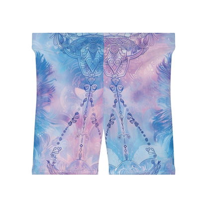 Libra Air Element Women's Biker Shorts - Zodiac Harmony Athletic Wear, Astrology Fitness Gift, Celestial Balance Design