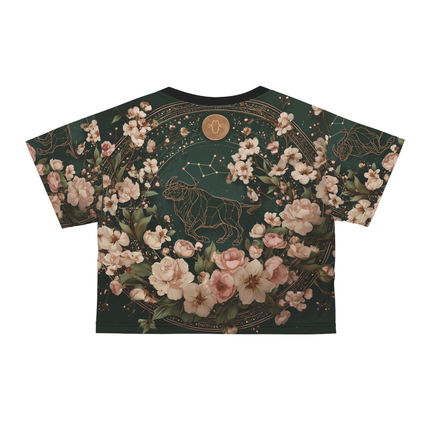 Floral Panther Crop Tee, Botanical Graphic Shirt, Trendy Summer Top, Women's Fashion Tee, Gift for Her, Casual Outfit