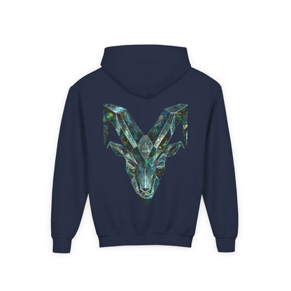 Earth Element Capricorn Hooded Sweatshirt | ♑ Mountain Ram | Psychedelic Zodiac Hoodie