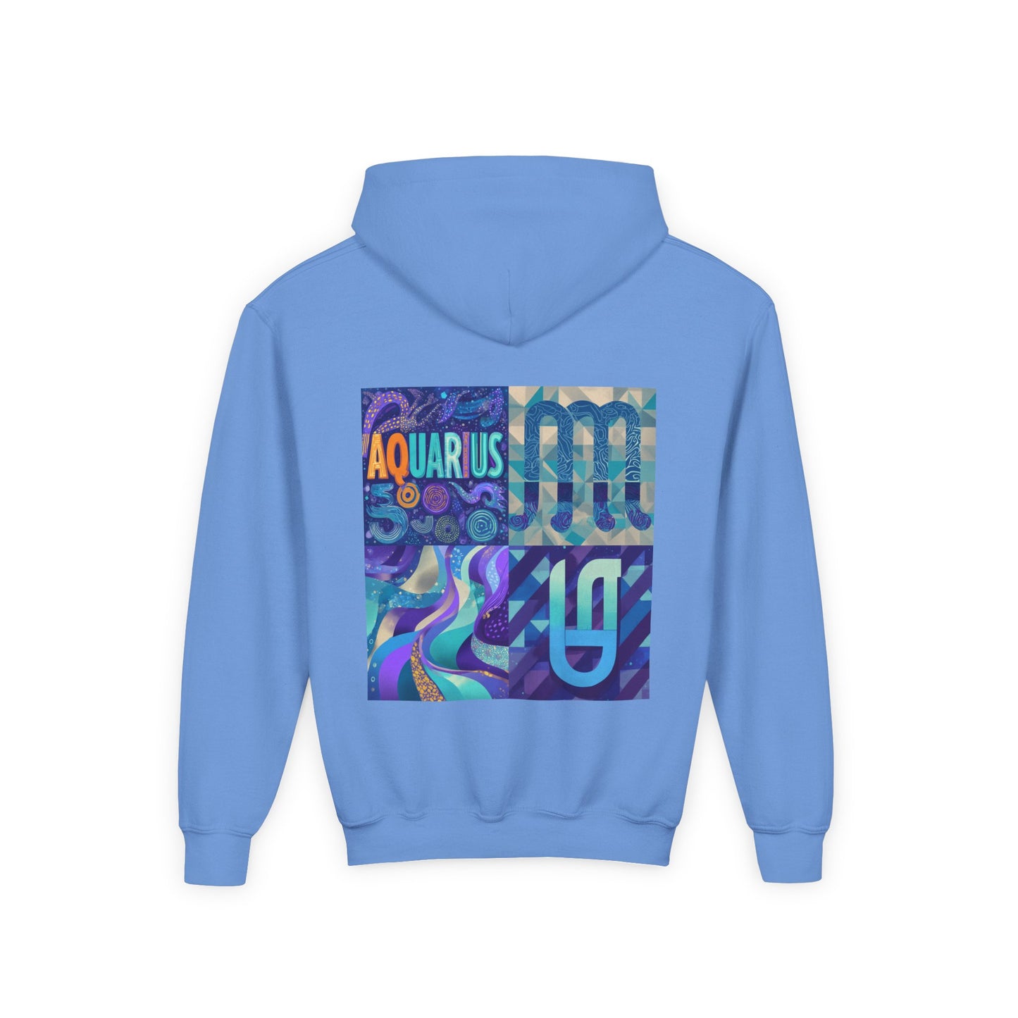 Aquarius Youth Hooded Sweatshirt, Zodiac Sweatshirt, Astrology Gift, Personalized Hoodie, Gift for Teens, Astrology Apparel