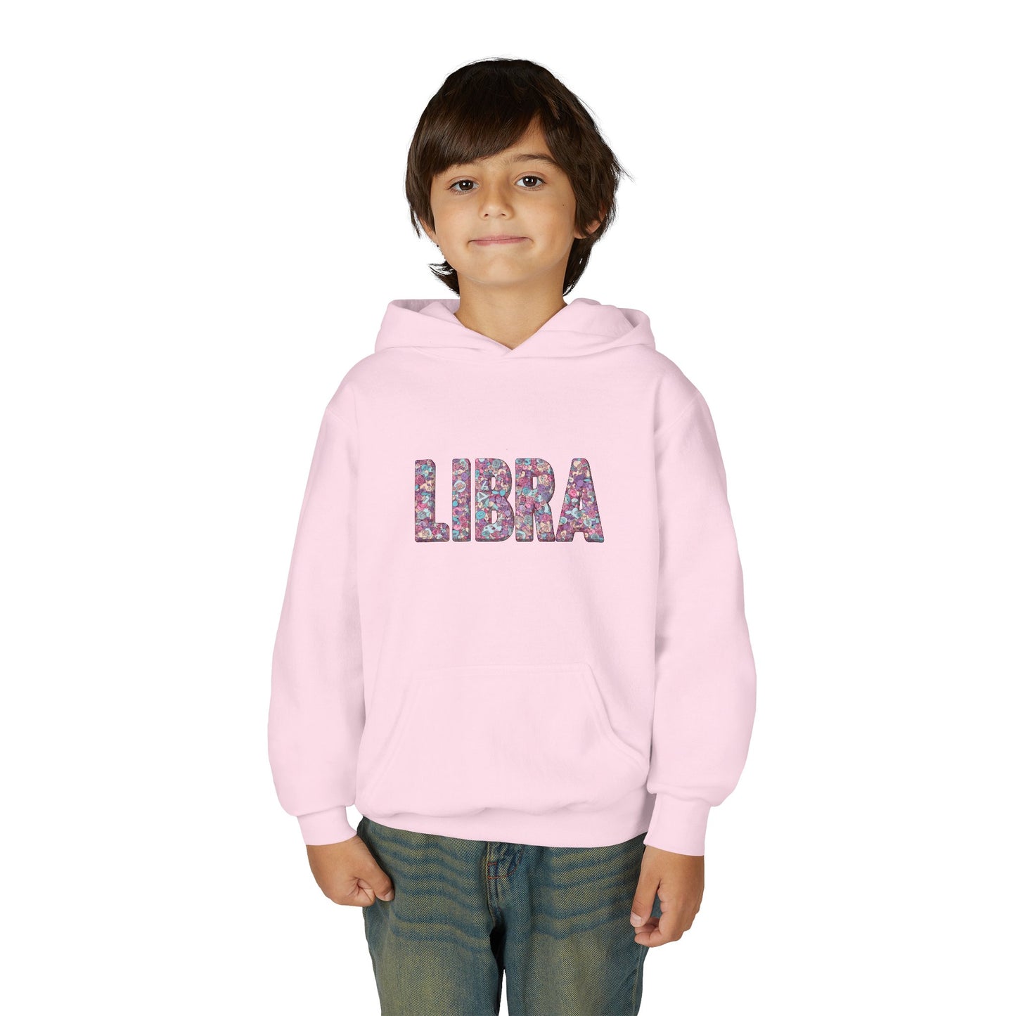 Libra Zodiac Youth Hooded Sweatshirt, Astrology Gift, Birthday Apparel, Trendy Hoodies, Libra Kids Clothing, Astrology Lover Sweatshirt