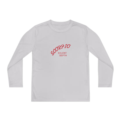 Water Element Scorpio Youth Long Sleeve Tee | ♏ Mystical Scorpion | Psychedelic Zodiac Shirt