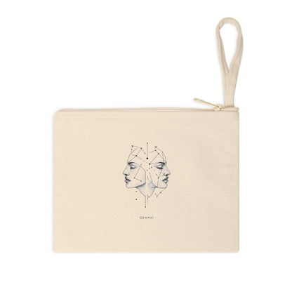 Gemini Zodiac Accessory Pouch - Ideal for Astrology Lovers, Makeup Bag, Organizer, Gift for Birthdays, Celestial Decor