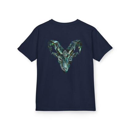 Earth Element Capricorn Kids Tee | ♑ Mountain Ram | Psychedelic Youth Shirt
