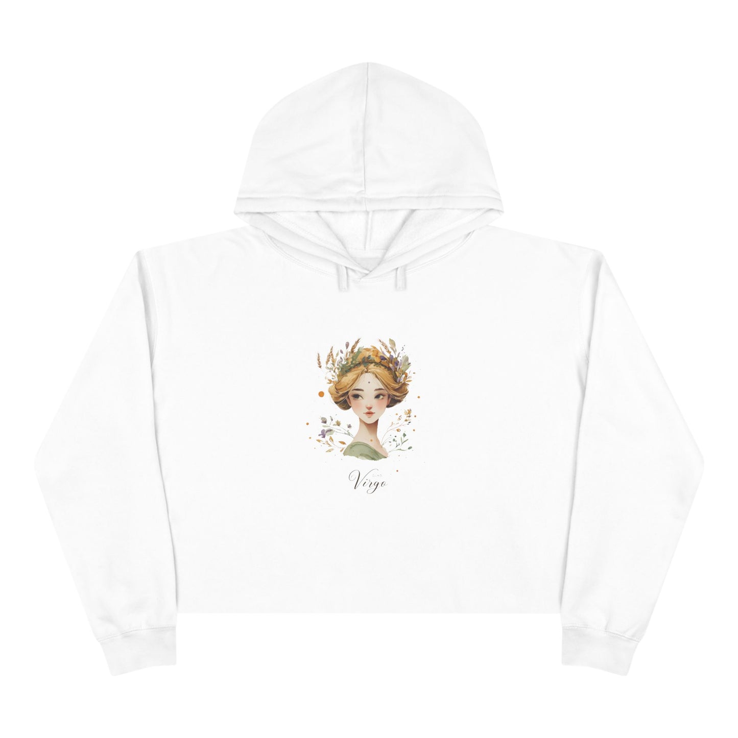 Floral Femme Crop Hoodie: Cozy Sweatshirt for Women, Casual Outfits, Gift for Her, Fall Fashion, Stylish Layering