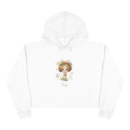 Floral Femme Crop Hoodie: Cozy Sweatshirt for Women, Casual Outfits, Gift for Her, Fall Fashion, Stylish Layering