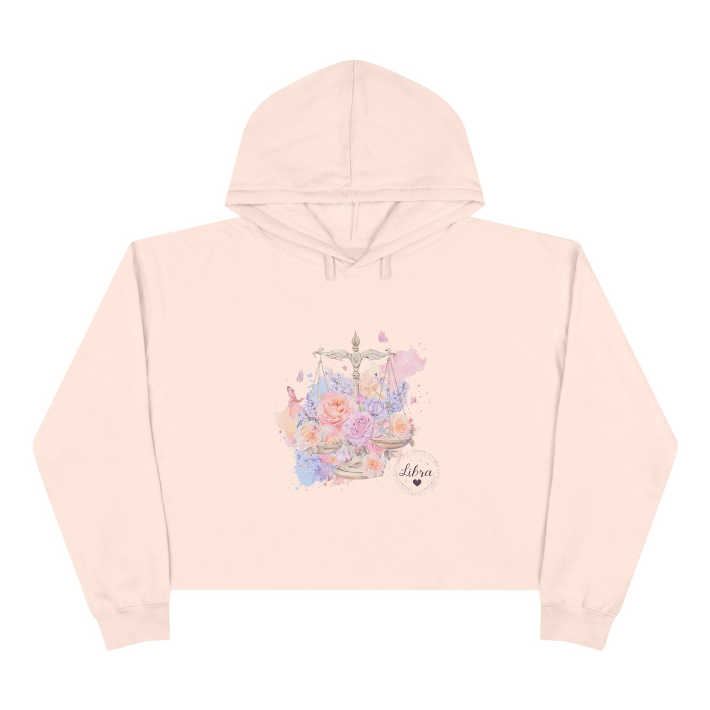 Floral Justice Crop Hoodie, Trendy Pullover, Women's Casual Wear, Gift for Her, Spring Fashion, Artistry in Apparel