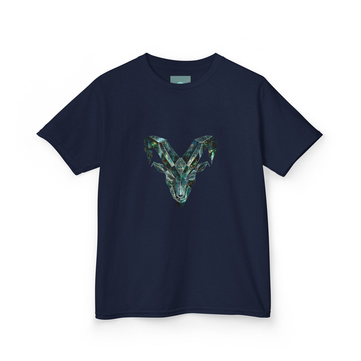 Geometric Ram Kids Tee - Stylish Cotton Shirt for Boys & Girls, Perfect for Birthdays, Casual Wear, Nature Lovers, Unique Gift Idea