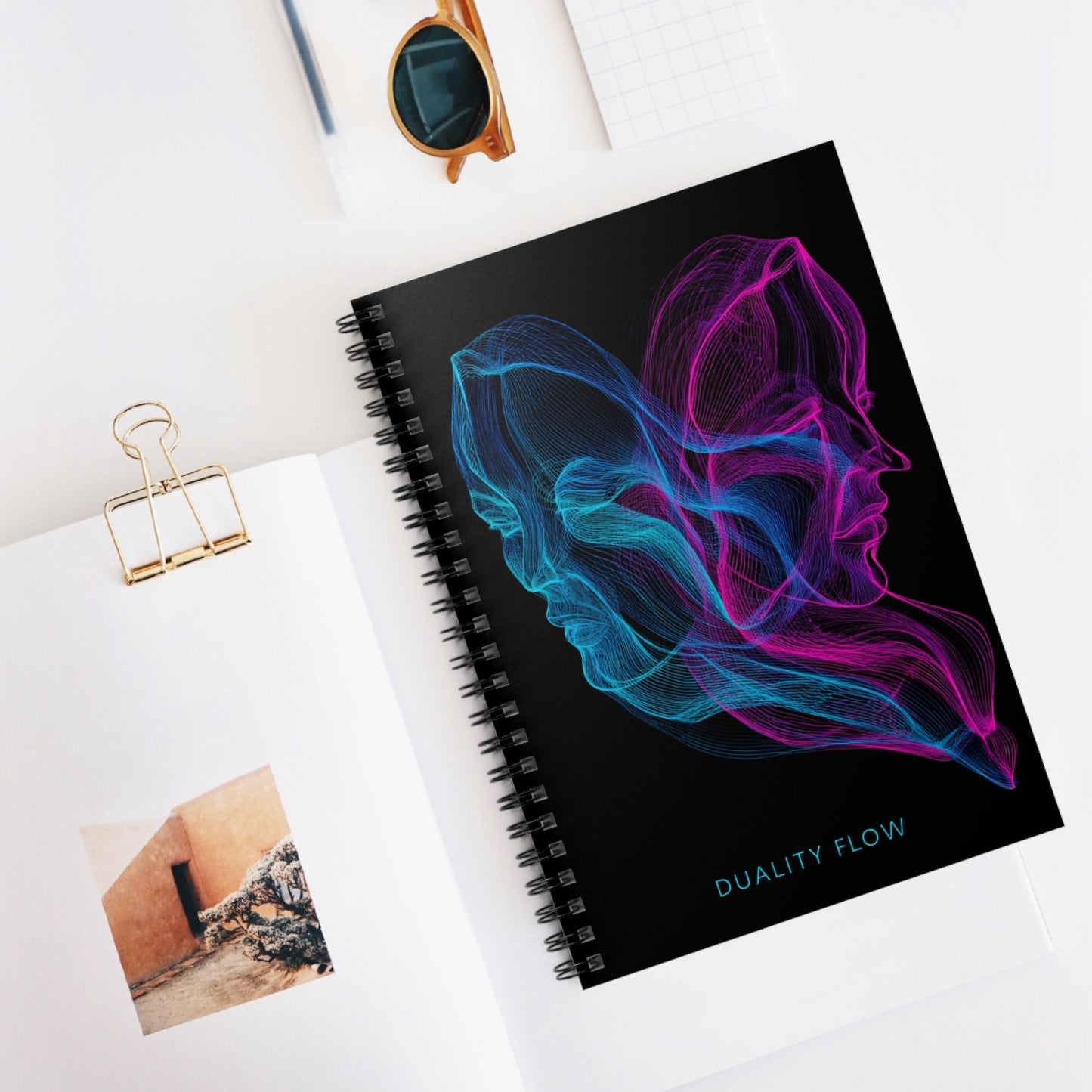 Air Element Gemini Notebook | ♊ Duality Flow | Psychedelic Spiral Journal