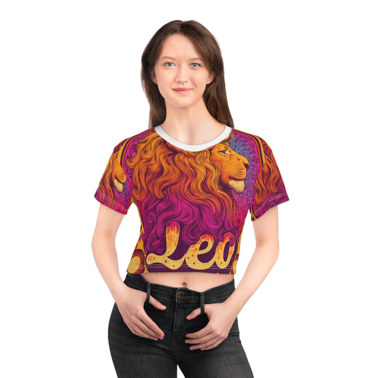 Retro Floral Virgo Crop Tee - Boho Style Shirt, Astrology Gift, Summer Fashion, Women's Trendy Top, Zodiac T-Shirt, Festival Wear