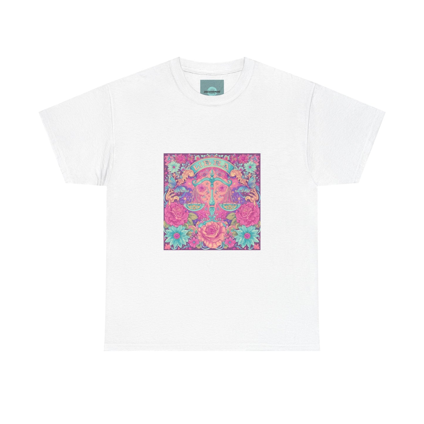 Floral Psychedelic Unisex Heavy Cotton Tee, Boho Shirt, Gift for Him/Her, Summer Apparel, Festival Wear, Unique Graphic Tee