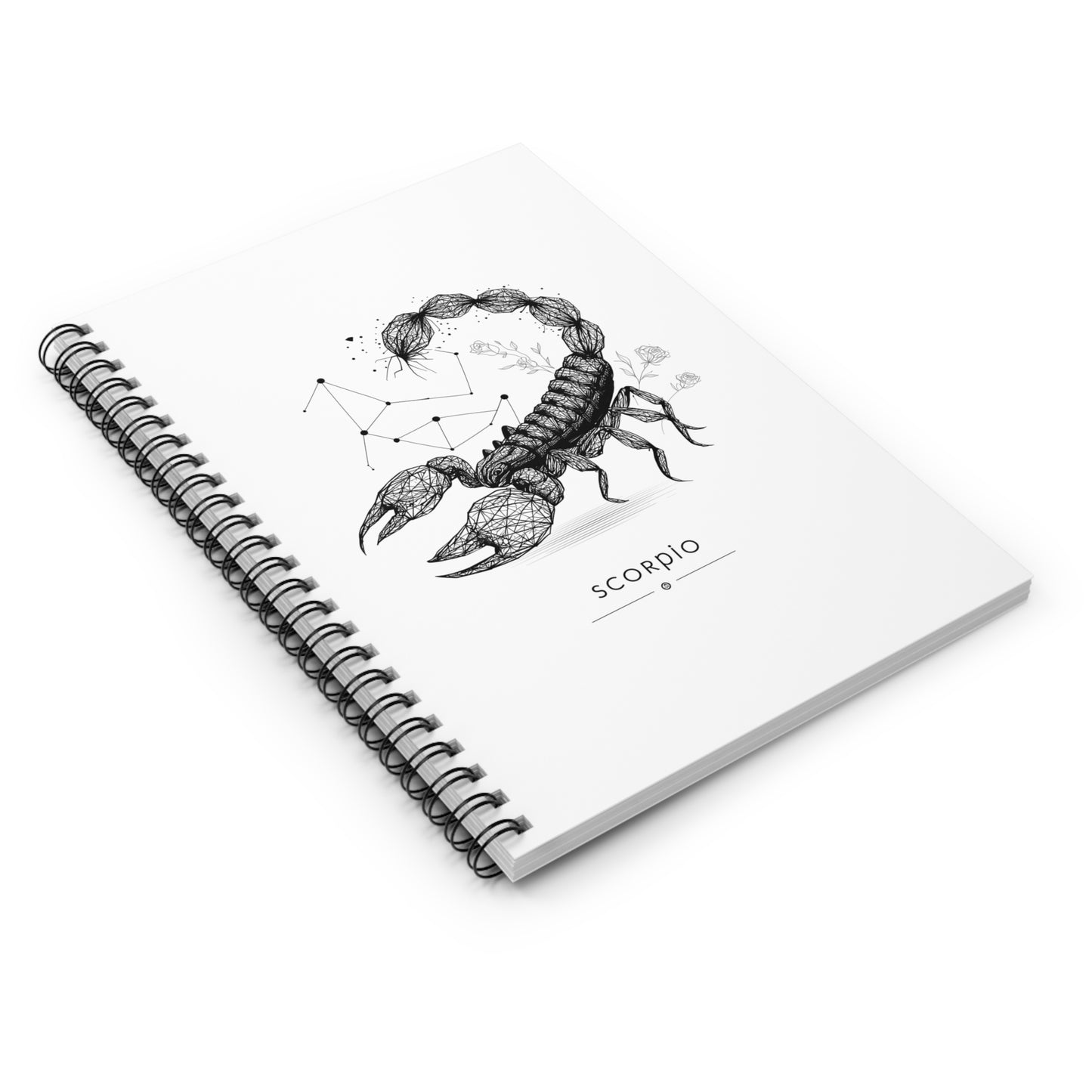 Scorpio Zodiac Spiral Notebook - Ruled Line | Astrology Gift, Journal, Sketchbook, Stargazing Diary, Personalized Writing