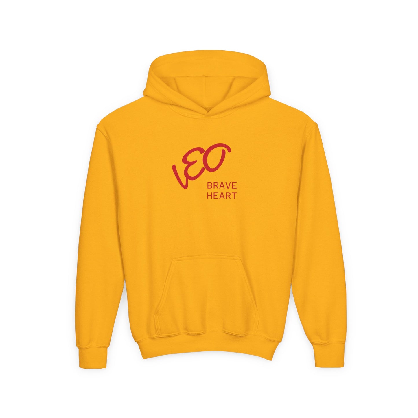 Fire Element Leo Youth Hoodie | ♌ Brave Heart | Psychedelic Zodiac Sweatshirt