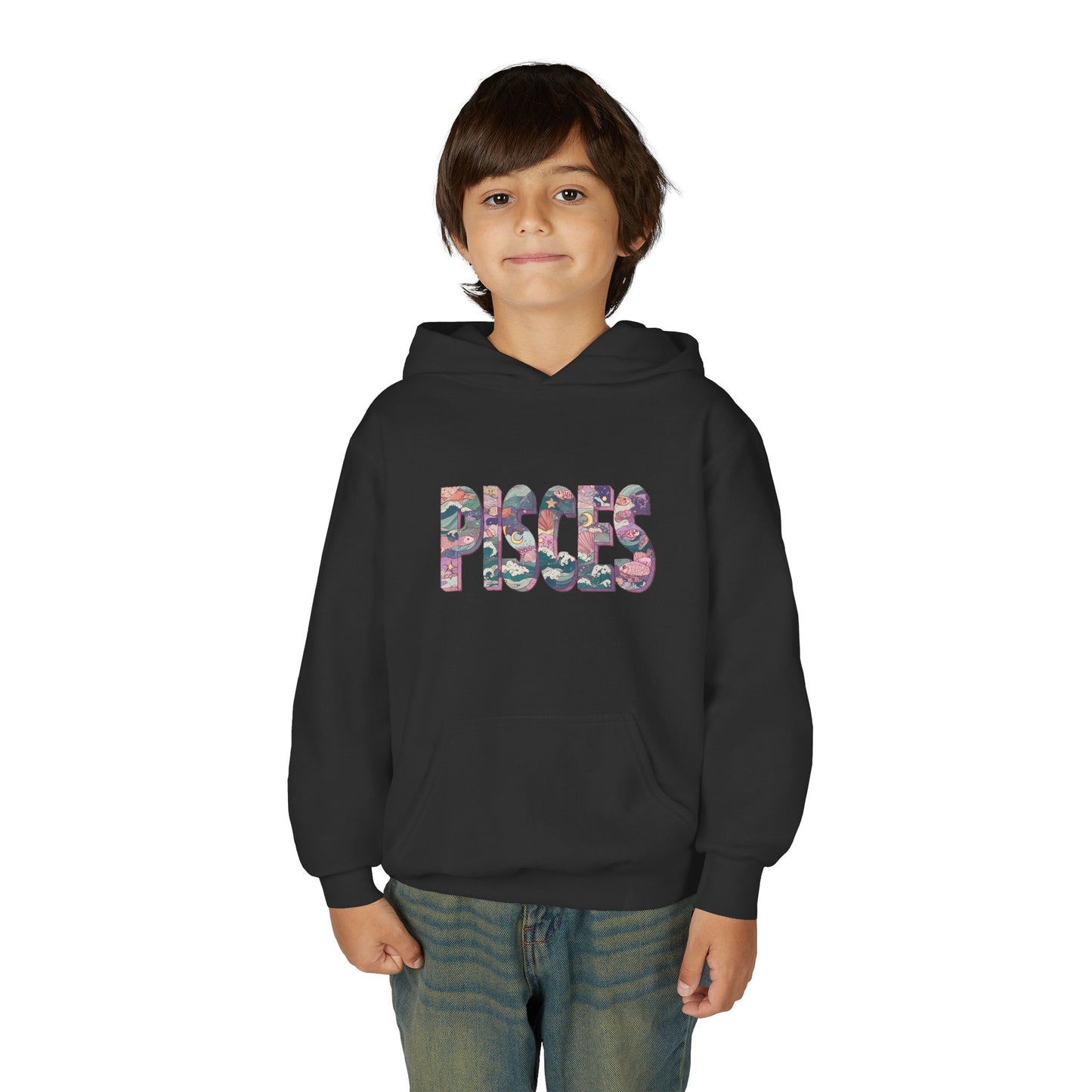 Pisces Youth Hoodie, Trendy Zodiac Sweatshirt for Teens, Astrological Gift, Astrology Lover Apparel, Perfect for Birthdays and Celebrations