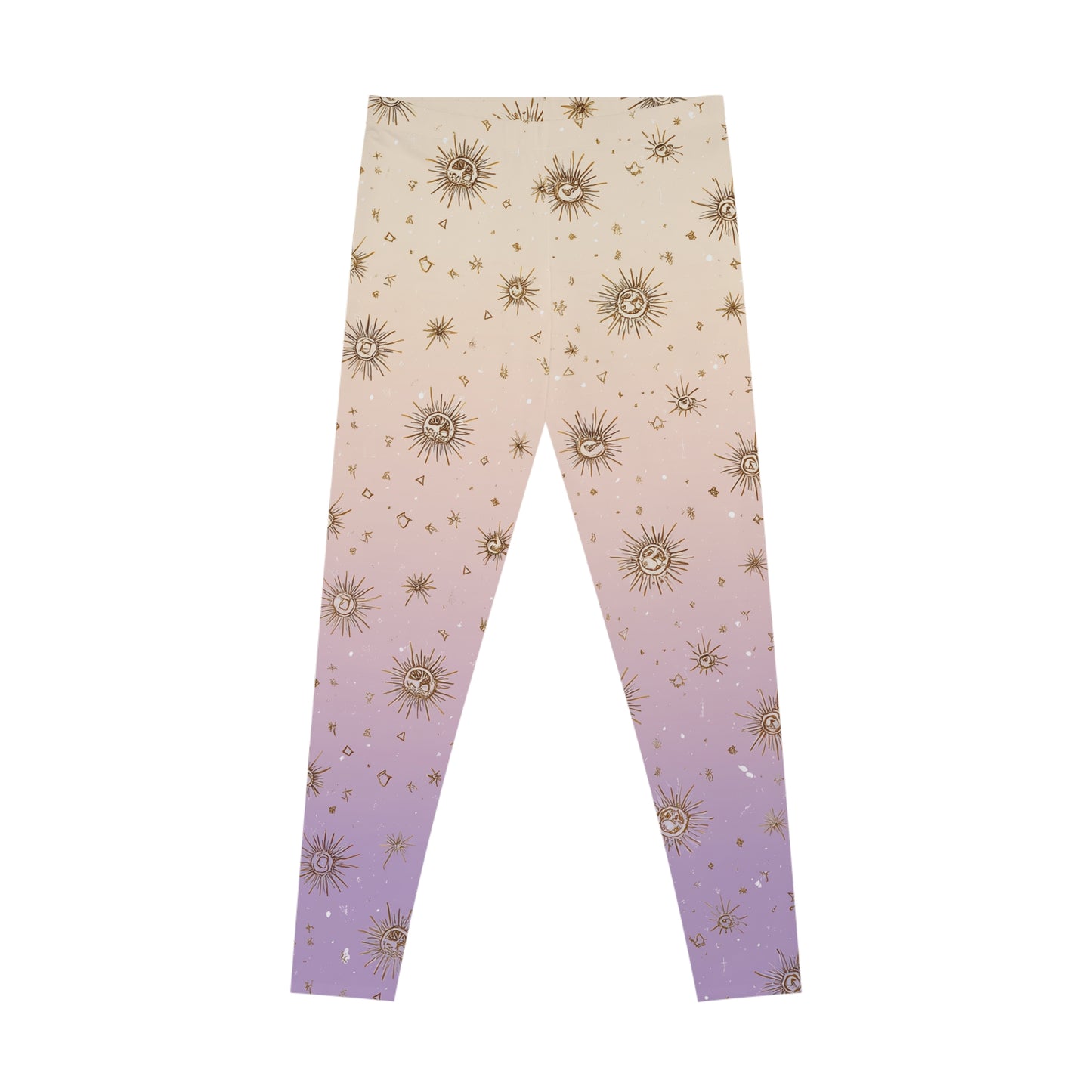 Celestial Stretchy Leggings - Cosmic Print, Yoga Pants, Activewear, Fitness Wear, Astrology Leggings