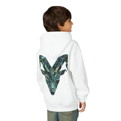 Earth Element Capricorn Hooded Sweatshirt | ♑ Mountain Ram | Psychedelic Zodiac Hoodie