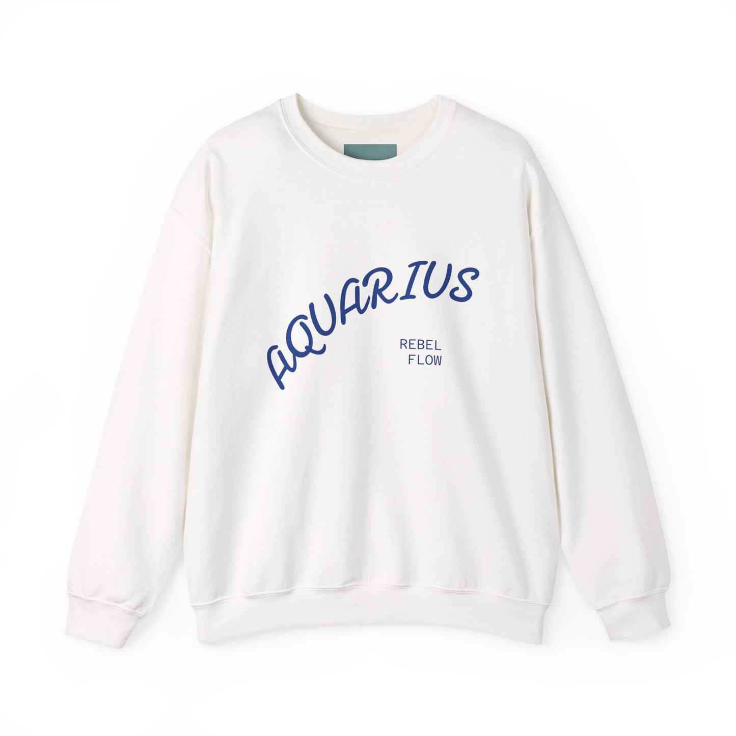 Air Element Aquarius Crewneck Sweatshirt | ♒ Rebel Flow | Psychedelic Zodiac Apparel