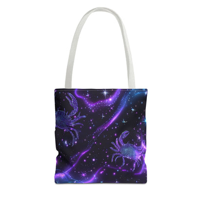 Water Element Cancer Tote Bag | ♋ Cosmic Crab | Psychedelic Shopping Bag