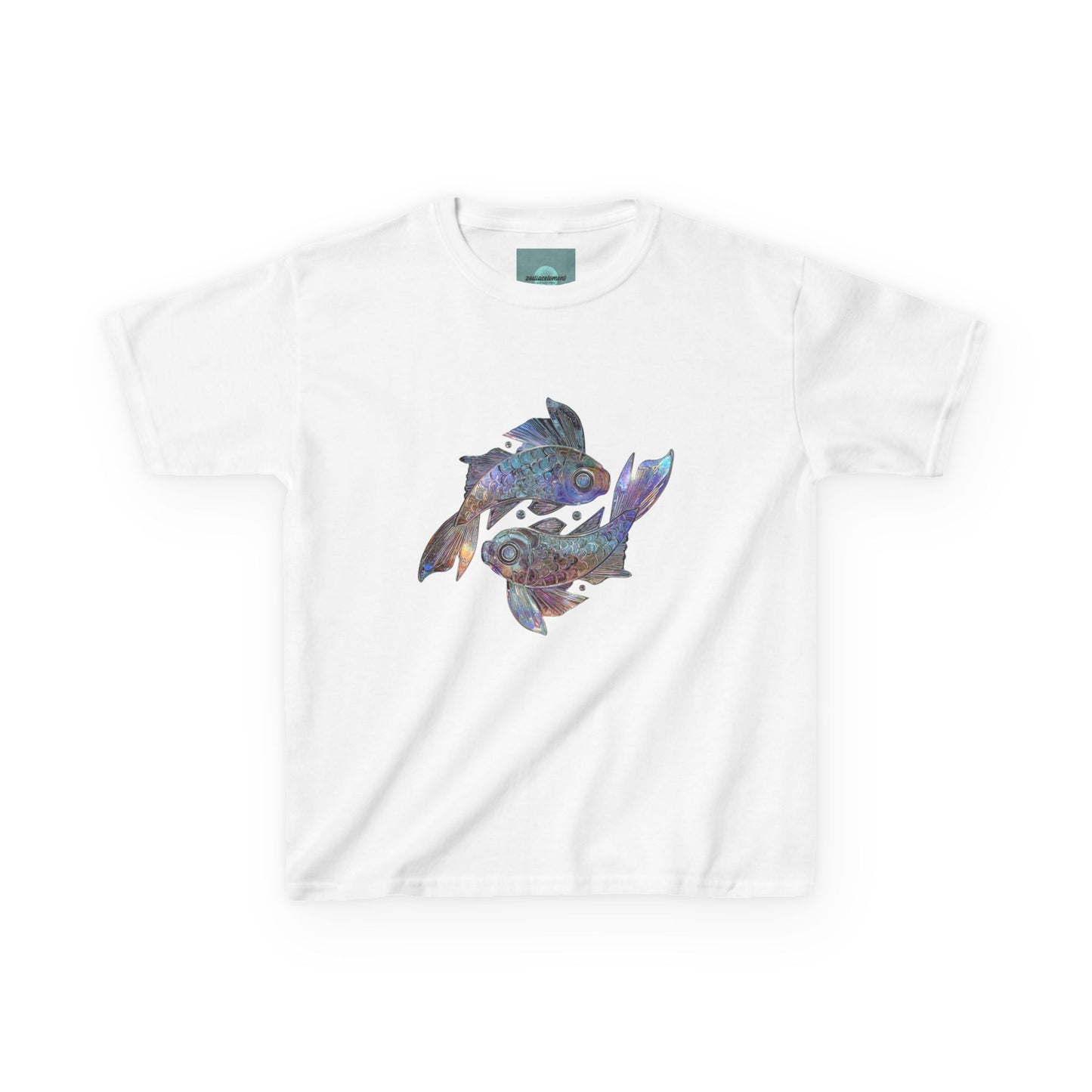 Water Element Pisces Kids Tee | ♓ Mystical Fish | Psychedelic Youth Shirt